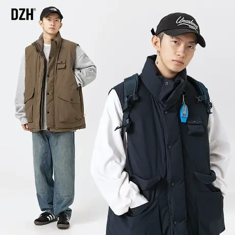 男士工装棉马甲男冬季加棉加厚棉衣潮牌棉服保暖马夹日式山系背心图片