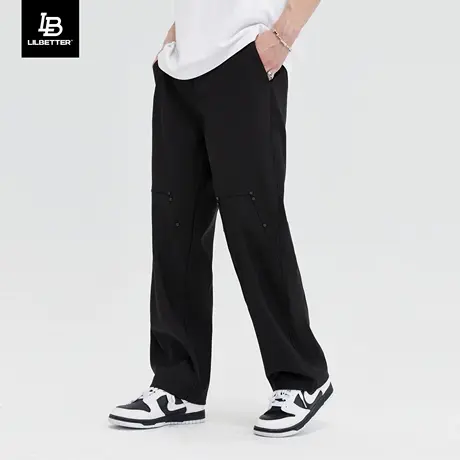 Lilbetter裤子男新款宽松直筒裤男士高级感慵懒休闲裤潮牌长裤LB商品大图