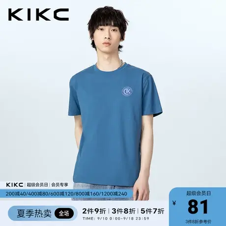 kikct恤男2023春夏新款商场同款宽松休闲印花多色半袖打底短袖图片