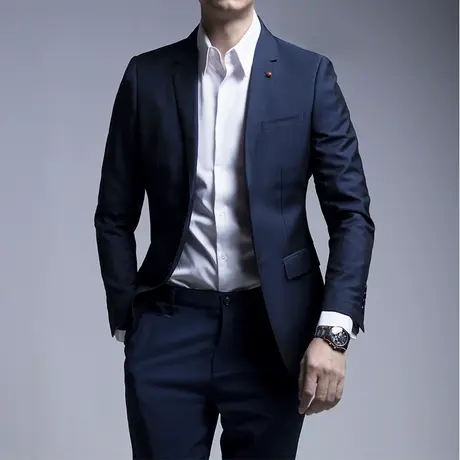 Seno男装冬季新款便西修身西服潮流韩版商务休闲西装外套男图片