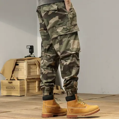 裤子男韩版潮流时尚新款宽松休闲裤男士束脚休闲裤束脚时尚工装裤商品大图