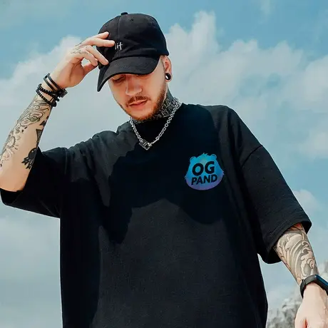 加肥加大宽松潮流短袖T恤大码潮oversize胖子潮牌夏肥佬胖人半袖商品大图