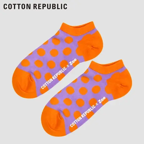 Cotton Republic/棉花共和国女士船袜ZOE合作款情侣卡通提花棉袜商品大图