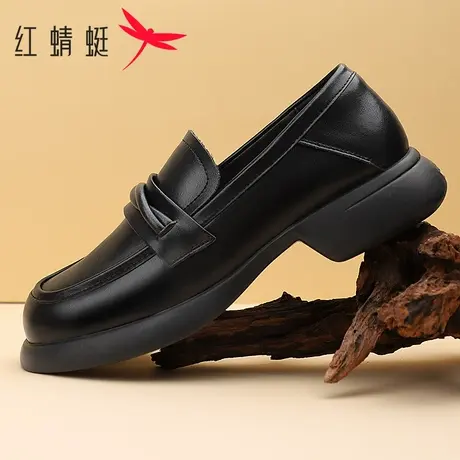 红蜻蜓女鞋2025春季休闲鞋舒适透气软底软面套脚妈妈鞋百搭乐福鞋图片