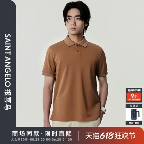 【商场同款】报喜鸟2025夏季新款男士时尚休闲POLO衫短袖翻领T恤图片