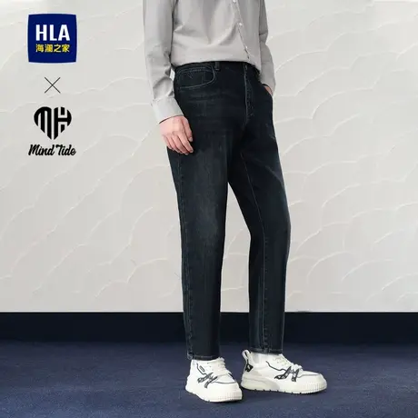 HLA/海澜之家亦心即为牛仔裤2025春季新款怀旧风五袋款舒适裤子男商品大图