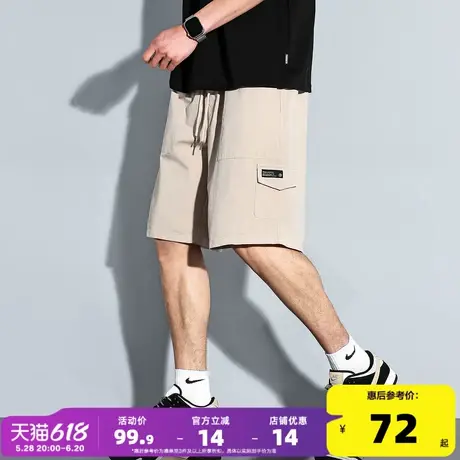 唐狮2025夏季新款男士休闲短裤抽绳五分裤宽松学生运动直筒裤子潮商品大图