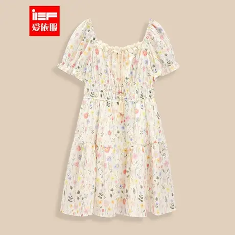 IEF/爱依服2025夏季新款法式森系温柔小女人气质碎花度假风连衣裙图片