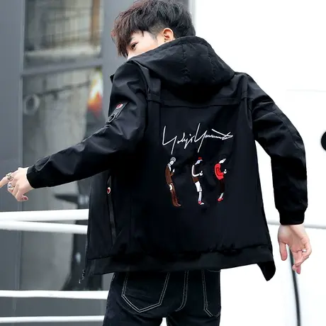 春秋季韩版潮流帅气外套男孩青少年夹克高中初中学生大童男装上衣商品大图