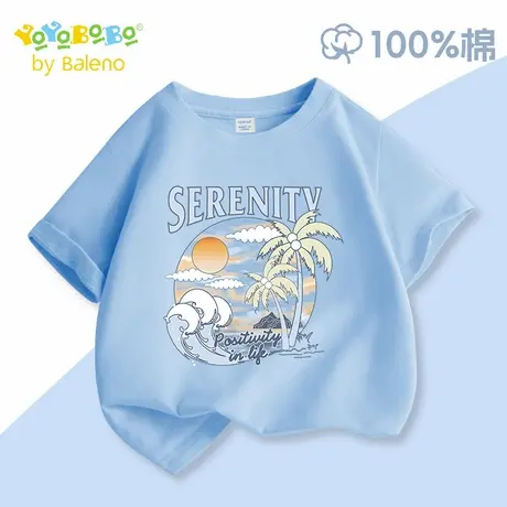 班尼路童装YBB系列男童短袖2025夏季新款儿童纯棉t恤小男孩上衣薄图片