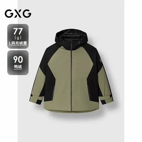 GXG男装 撞色拼接羽绒服通勤外套24年冬品G24XY24064商品大图