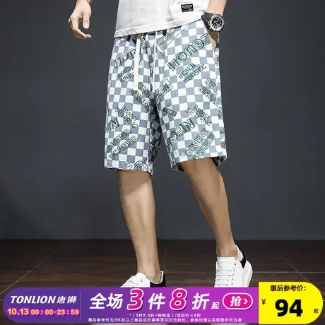 唐狮2023夏季新款休闲短裤男宽松直筒男士中裤显瘦薄款五分裤潮TG图片