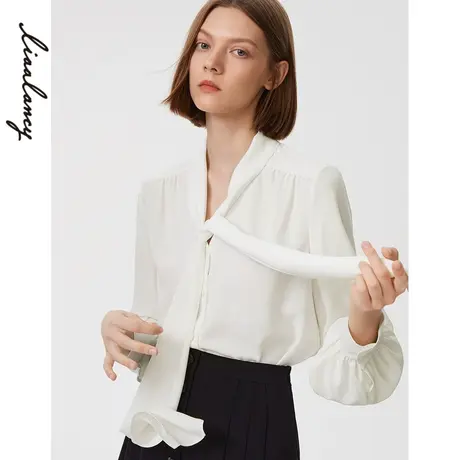 【七七酱专享】朗姿内搭灯笼袖衬衫2023新款法式上衣衬衣女高级感图片