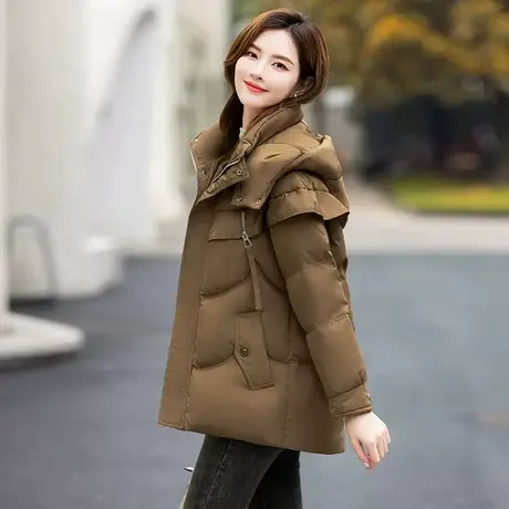 恋上17号鸭绒羽绒服女2022冬季新款加厚保暖连帽时尚洋气爆款小商品大图