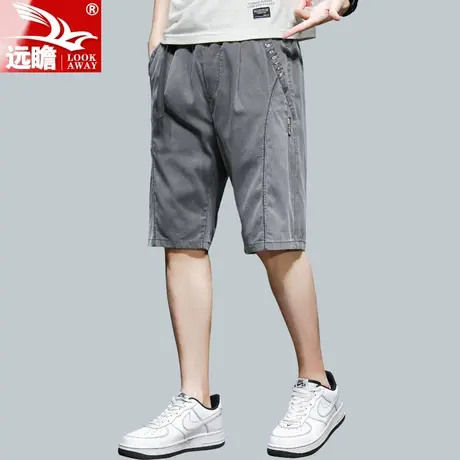 薄款冰丝休闲短裤男夏季五分裤男士宽松直筒夏天中裤5分裤子男款商品大图