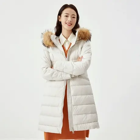 伊芙丽2020新款大毛领连帽宽松显瘦韩版羽绒服显瘦外套1AC984261商品大图