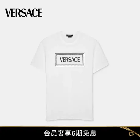【季末优惠】VERSACE/范思哲 男士刺绣Logo T恤图片
