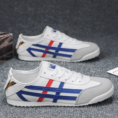 阿甘男鞋春秋季潮流莆田小白鞋男士软底防滑跑步运动休闲豆豆潮鞋商品大图