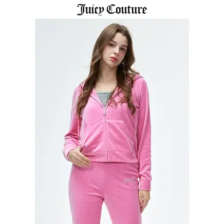 Juicy Couture橘滋外套女春季新款美式复古轻奢宽松天鹅绒夹克商品大图