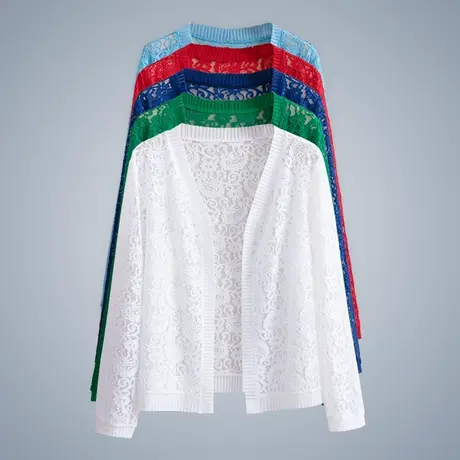 2022夏季新款蕾丝小披肩薄开衫外套防晒衣配裙子旗袍外搭妈妈春秋商品大图