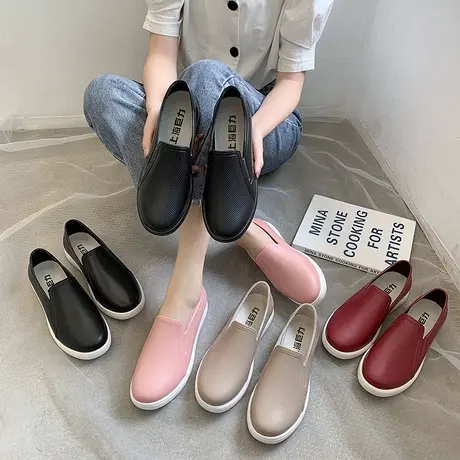 雨鞋女时尚款外穿夏雨靴水鞋日系胶鞋防滑漂亮短筒厨房轻便防水鞋商品大图