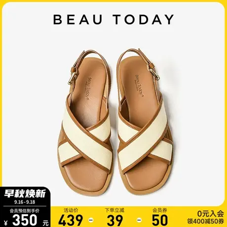 BeauToday凉鞋女夏季BT法式凉鞋女时装凉鞋泰国鞋配裙子时尚凉鞋图片