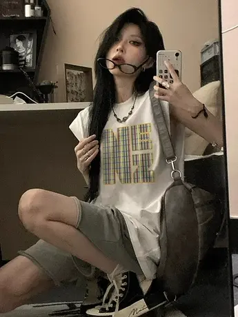 纯棉吊带坎肩背心无袖t恤女2024新款夏季设计感小众外穿宽松上衣图片