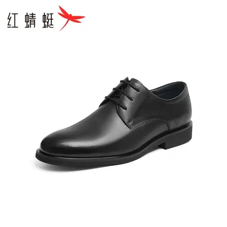 红蜻蜓男皮鞋2024春季款商务正装真皮系带中年男士新郎婚鞋男鞋子图片