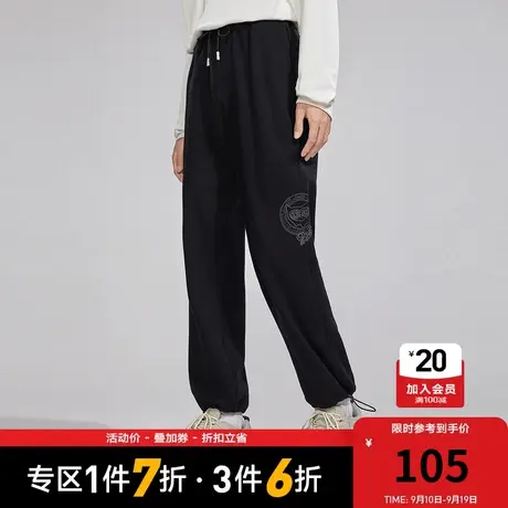 卡宾潮牌2AM猫头鹰刺绣休闲裤街头青年商品大图