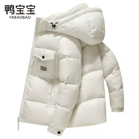【CC家居控】鸭宝宝加厚极寒保暖羽绒服男短款2023冬季鸭绒外套商品大图