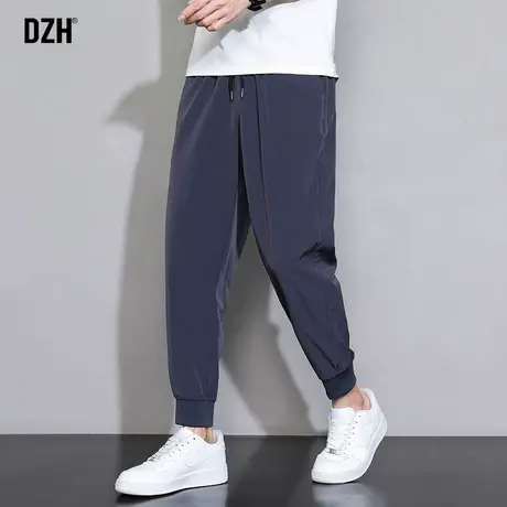 男生垂感冰丝裤子男夏季九分裤束脚运动裤2023年新款秋季裤子男款商品大图