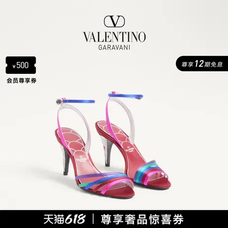 [12期免息]华伦天奴VALENTINO女士 LADYCRUSH 仿水晶高跟凉鞋商品大图