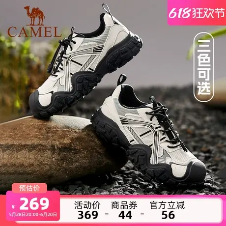 骆驼女鞋2025夏季新款丑萌鞋女款老爹鞋复古休闲厚底户外登山鞋子商品大图