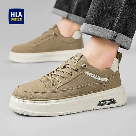 HLA/海澜之家时尚舒适板鞋男士轻便休闲鞋2025夏季新款男生鞋子商品大图
