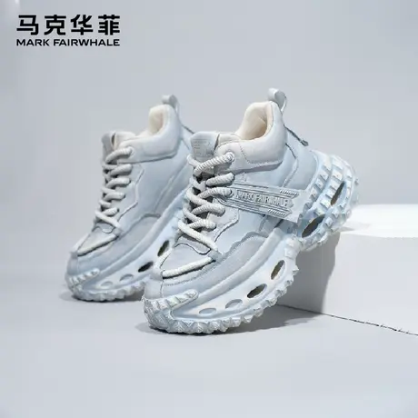 马克华菲男鞋2025春秋新款潮流厚底增高老爹鞋运动百搭情侣休闲鞋商品大图