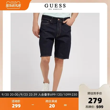 GUESS 男士休闲宽松牛仔短裤-M2GD27D4HQA商品大图