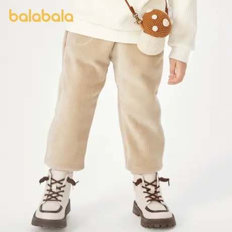 巴拉巴拉宝宝裤子秋冬2025新款儿童女童长裤肌理感潮商品大图