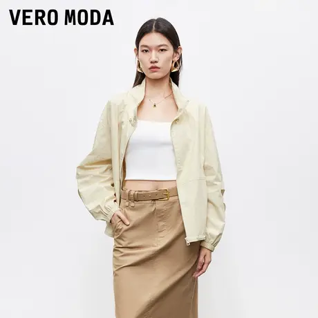 【来了就好】Vero Moda夹克女2025秋季新款含棉抽绳底摆休闲外套商品大图