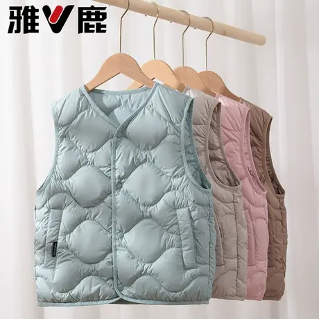 雅鹿儿童羽绒马甲轻薄2024新款男童女童小中大童宝宝学生内穿马夹商品大图