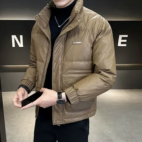 轻熟羽绒服冬季新款潮牌痞帅高级感立领短款户外轻薄冬装外套加厚图片