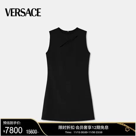 【甄选折扣】VERSACE/范思哲 女士镂空迷你无袖设计直筒连衣裙图片