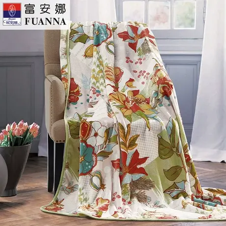 富安娜单层法兰绒毯/星月花篮【线下新零售】商品大图