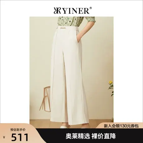 YINER音儿专柜女装2022夏季新款休闲裤8C32220200商品大图