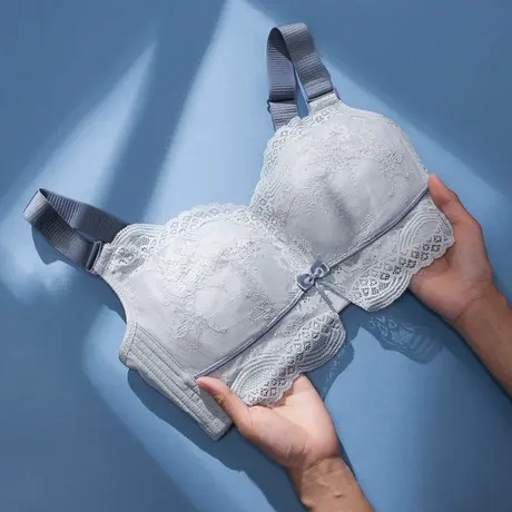 内衣女大胸显小文胸薄款无钢圈聚拢上托防下垂超薄大码收副乳胸罩商品大图