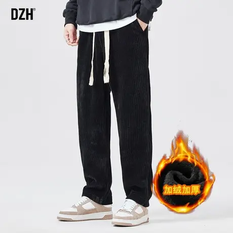 男士灯芯绒裤子男冬季加绒加厚宽松直筒裤百搭休闲长裤2023年新款商品大图
