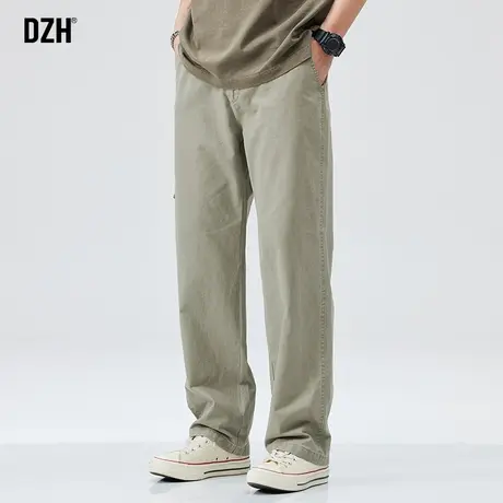 男士休闲裤子男款秋季美式高街直筒裤百搭宽松2023新款工装裤潮牌商品大图