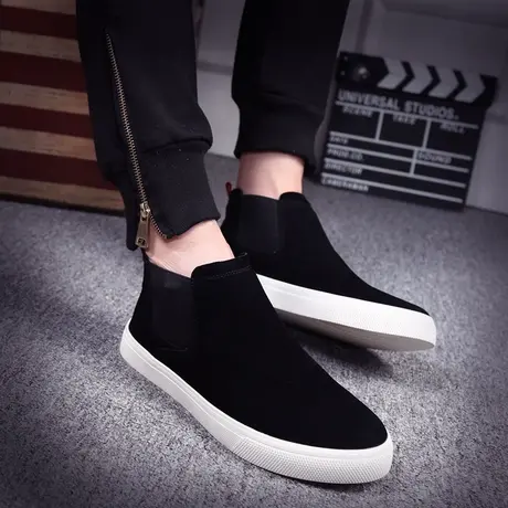 奥象马丁短靴韩版潮流百搭高邦板鞋男鞋秋季高帮潮鞋子男士休闲中商品大图