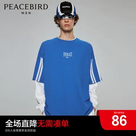 【AIRxPEACE】太平鸟男装everlast联名系列宽松短袖T恤BDAD2235商品大图