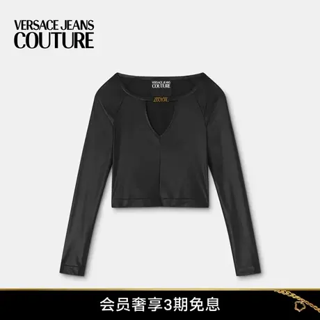 【春夏新品】VERSACE JEANS COUTURE 女士Logo镂空上衣商品大图