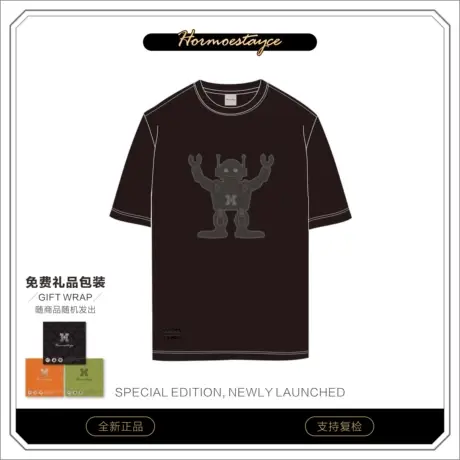Hormoestayce哈慕哲夏季潮流t恤暴力机器人商品大图